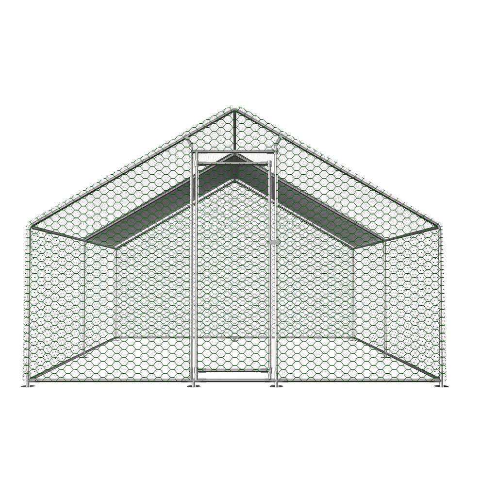 Metal Chicken Coop 3x4x2m Large