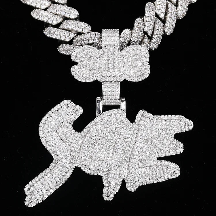 Hot Selling 925 Sterling Silver Moissanite Pendant Fully Iced Rapper Charms Custom VVS Name Letter Hip Hop Style