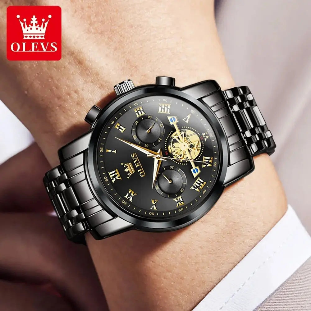 OLEVS 2859 CITIZEN Quartz Watch — 41mm, Date Display, Hidden Clasp