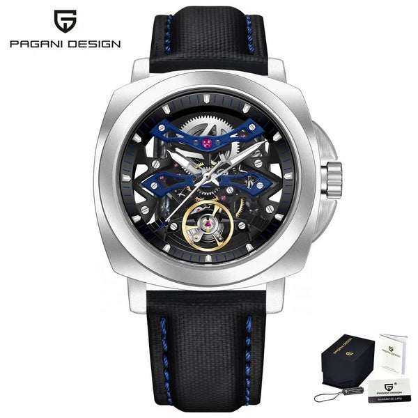 Pagani Design Watch YS017 Stainless Steel Waterproof Automatic Men Watch Sapphire Glass Skeleton Tourbillon Mechanical Watch