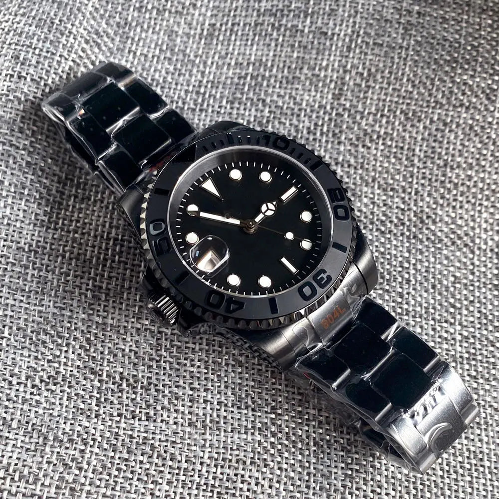 Tandorio NH35A Left Crown Diver Watch — Sapphire, 20BAR, 904L Bracelet