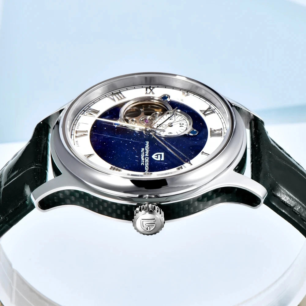 PAGANI DESIGN YS015 SEIKO NH39 Automatic Watch — Sapphire, 5BAR, Leather