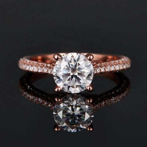 18k Gold Fashion Ring S925 Silver Promise Moissanite Rings Wedding Bands for Women halloween jewelry