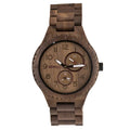 BEWELL Natural Wood Quartz Watch — 45mm, Japanese Movement