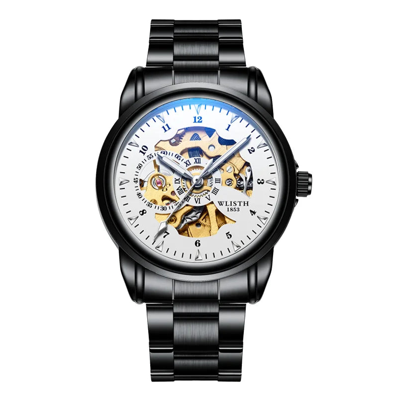 Men's Quartz Watch with Leather Strap — 40mm, Luminous, Folding Clasp