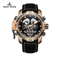 Reef Tiger Rose Gold Automatic Watch — 46mm, Sapphire, 10BAR, Luminous