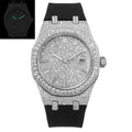 VVS Moissanite Automatic Watch — 42mm Round, Sapphire, Day/Date