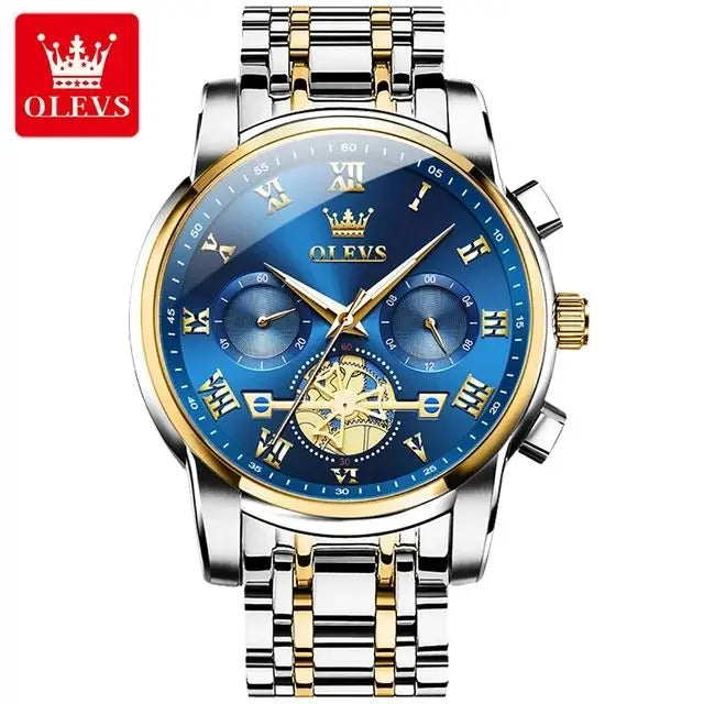 OLEVS 2859 CITIZEN Quartz Watch — 41mm, Date Display, Hidden Clasp