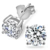 1CT Pass Diamond Test VVS Moissanite Jewelry GRA Certified Men Women Gifts 14K Gold Plated 925 Sterling Silver Halo Stud Earring