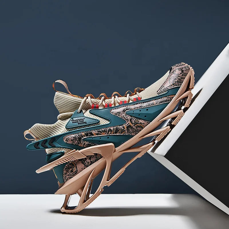 Big Size Blade Fly Woven High Top Sneakers