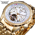 Jaragar Luxury Mechanical Oval Watch — Stainless Bracelet, Folding Clasp