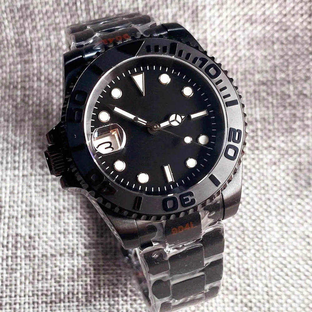 Tandorio NH35A Left Crown Diver Watch — Sapphire, 20BAR, 904L Bracelet