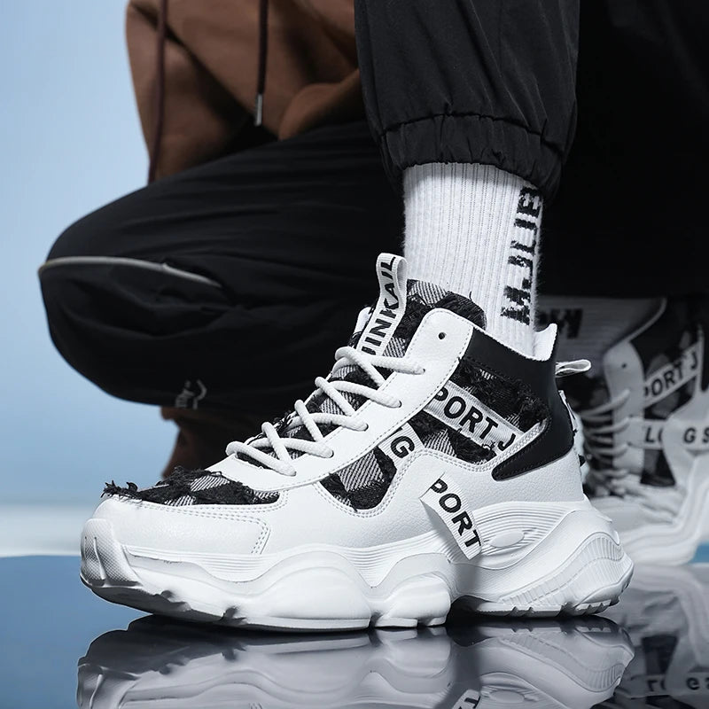Greatshoes Daddy Shoes High Heel Black Sneakers Shoes Sports,Custom Men Trainers Casual Walking Shoes
