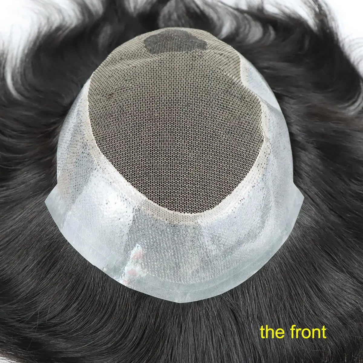 Australia Mens Toupee for Men Real Human Hair Piece Thin Skin Straight French Lace with PU Around Men's Hair Systems Hairpiece