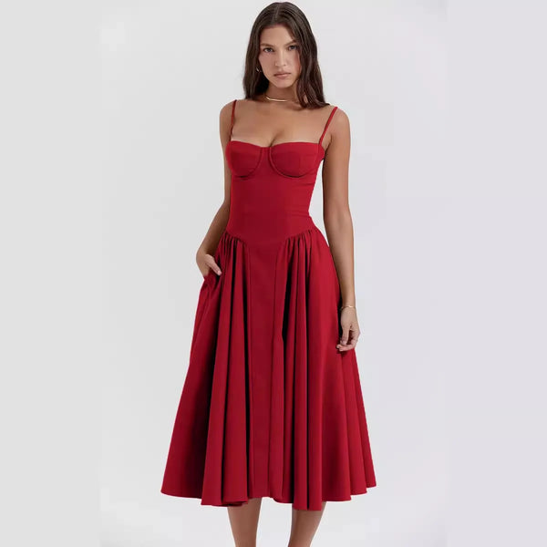Satin Floral Cut-Out Maxi Dress