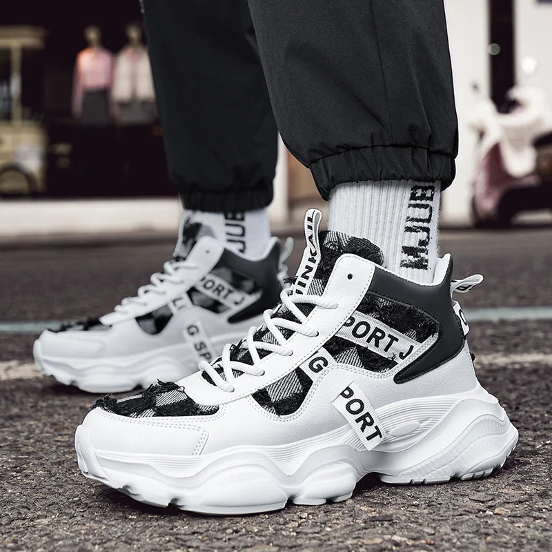 Greatshoes Daddy Shoes High Heel Black Sneakers Shoes Sports,Custom Men Trainers Casual Walking Shoes