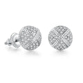 Rock Hip Hop Earrings for Men Iced Out AAA+ Shiny Cubic Zirconia Stone Screw Stud Earrings Hippie Homme Jewelry Male Gift