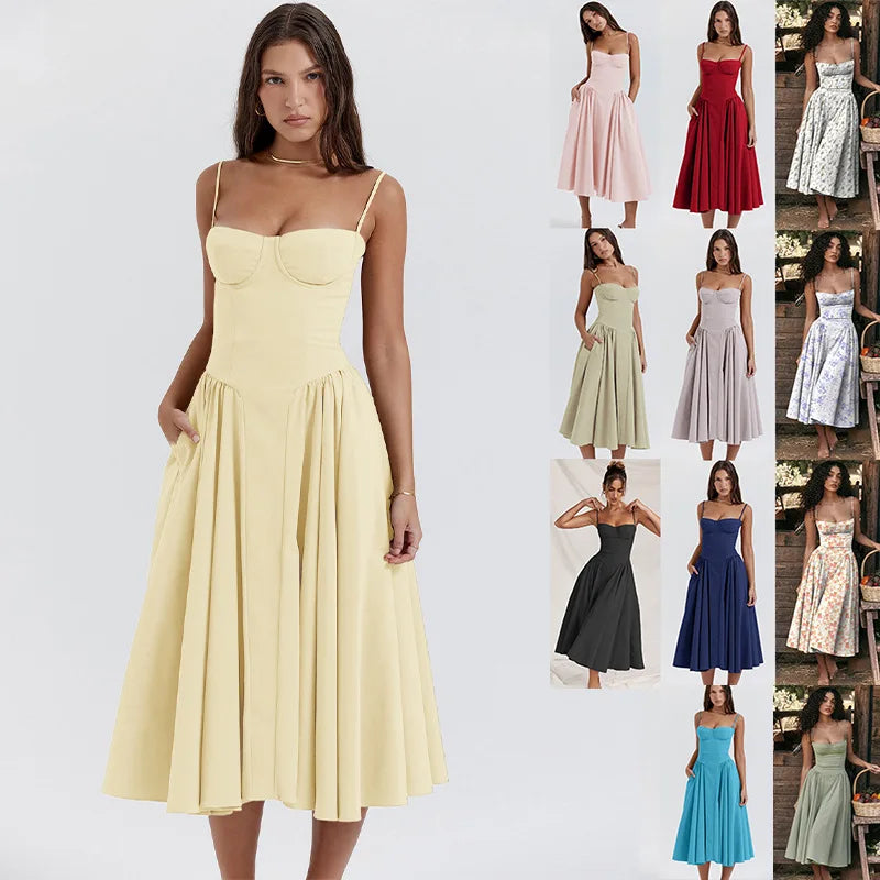 Satin Floral Cut-Out Maxi Dress