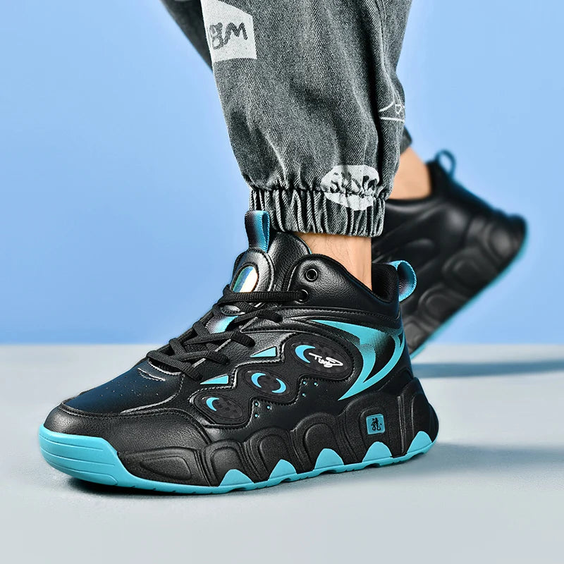 Big Size 39-52 Chunky Basketball Leather Sneakers