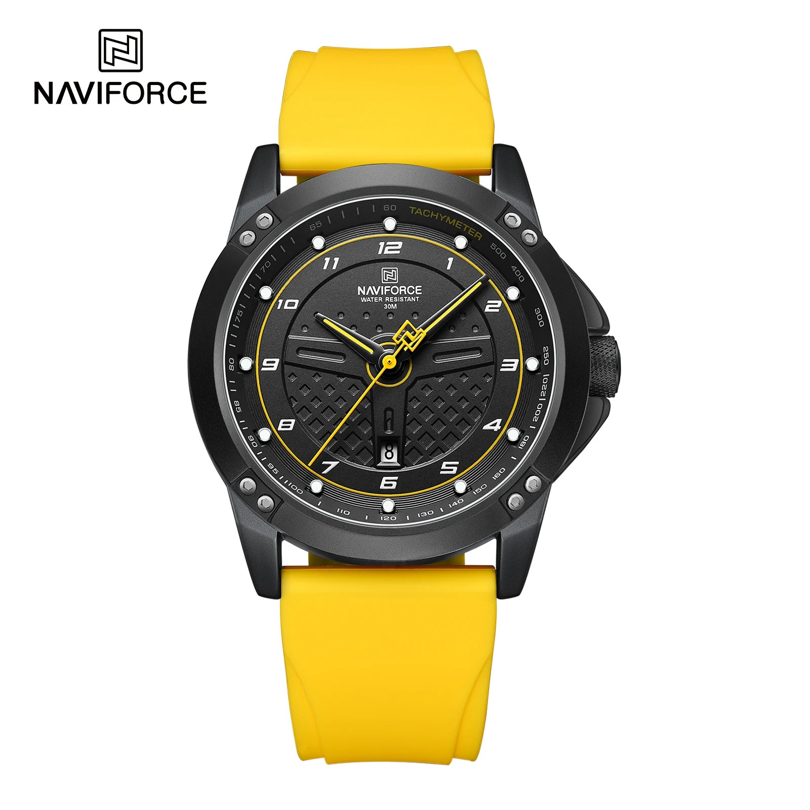 NAVIFORCE 8031 Oval Sport Watch — Silicone, Luminous, Day/Date