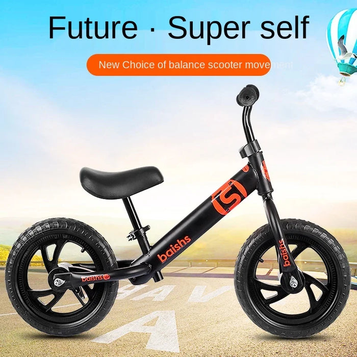 LazyChild Balance Bike for Kids Metal Frame Non-pedal Bicycle 2-6 Years Old Scooter For Children 12 Inch Sliding Balance Scooth