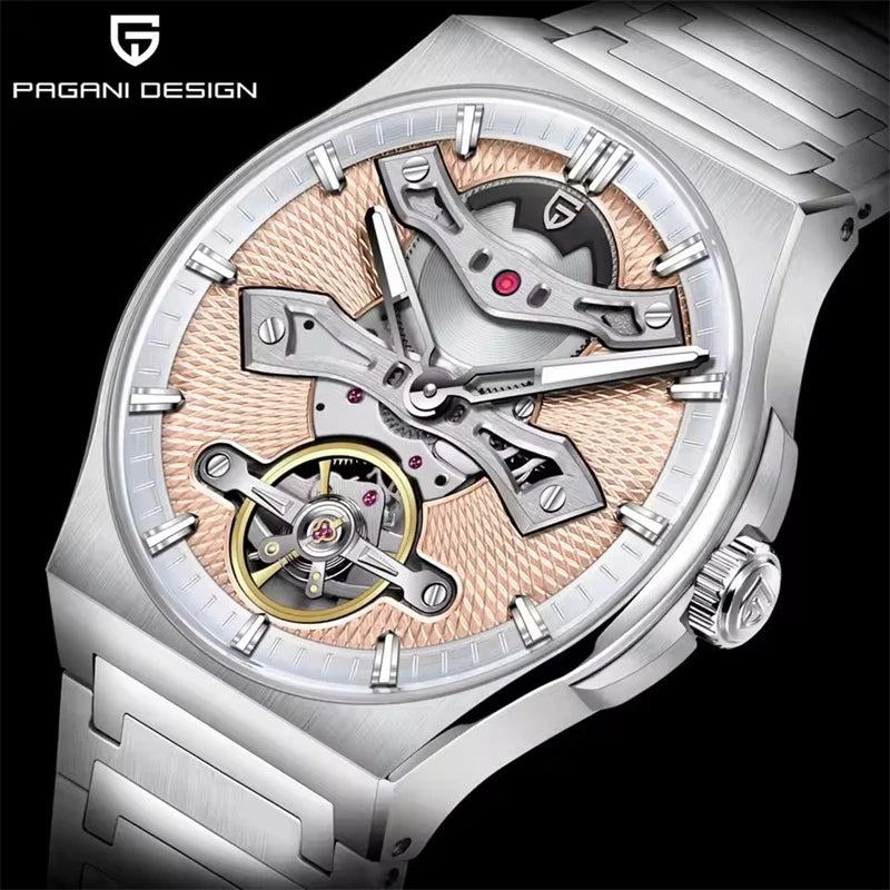 PAGANI DESIGN PD-YS028 Hollow Tourbillon Watch — 42mm, 10BAR