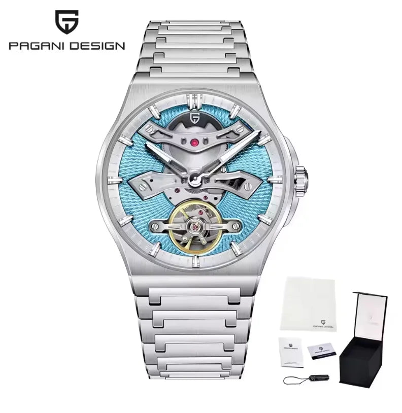 PAGANI DESIGN PD-YS028 Hollow Tourbillon Watch — 42mm, 10BAR