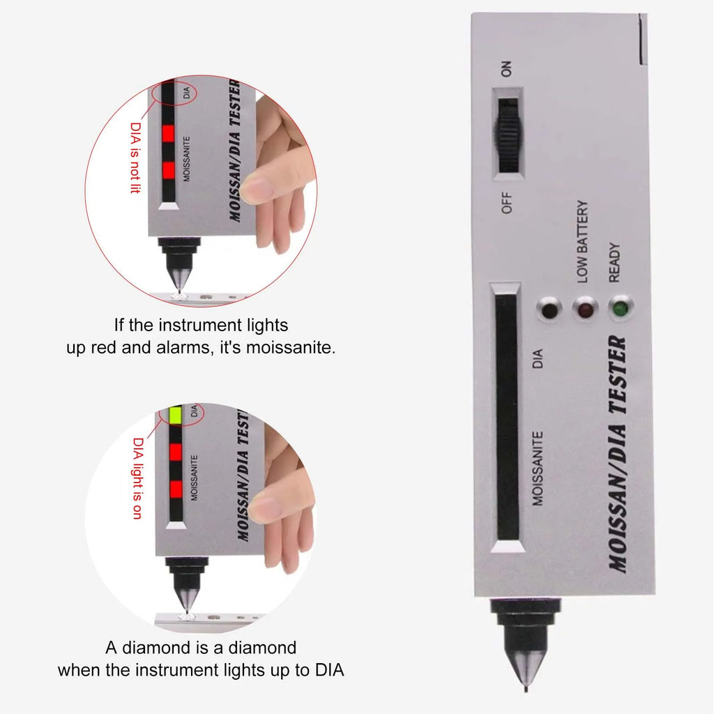 Professional Diamond Tester Pen Jewelry Tool Moissanite Tester Portable Diamond Selector Gemstone Detector for Jewelry Testing