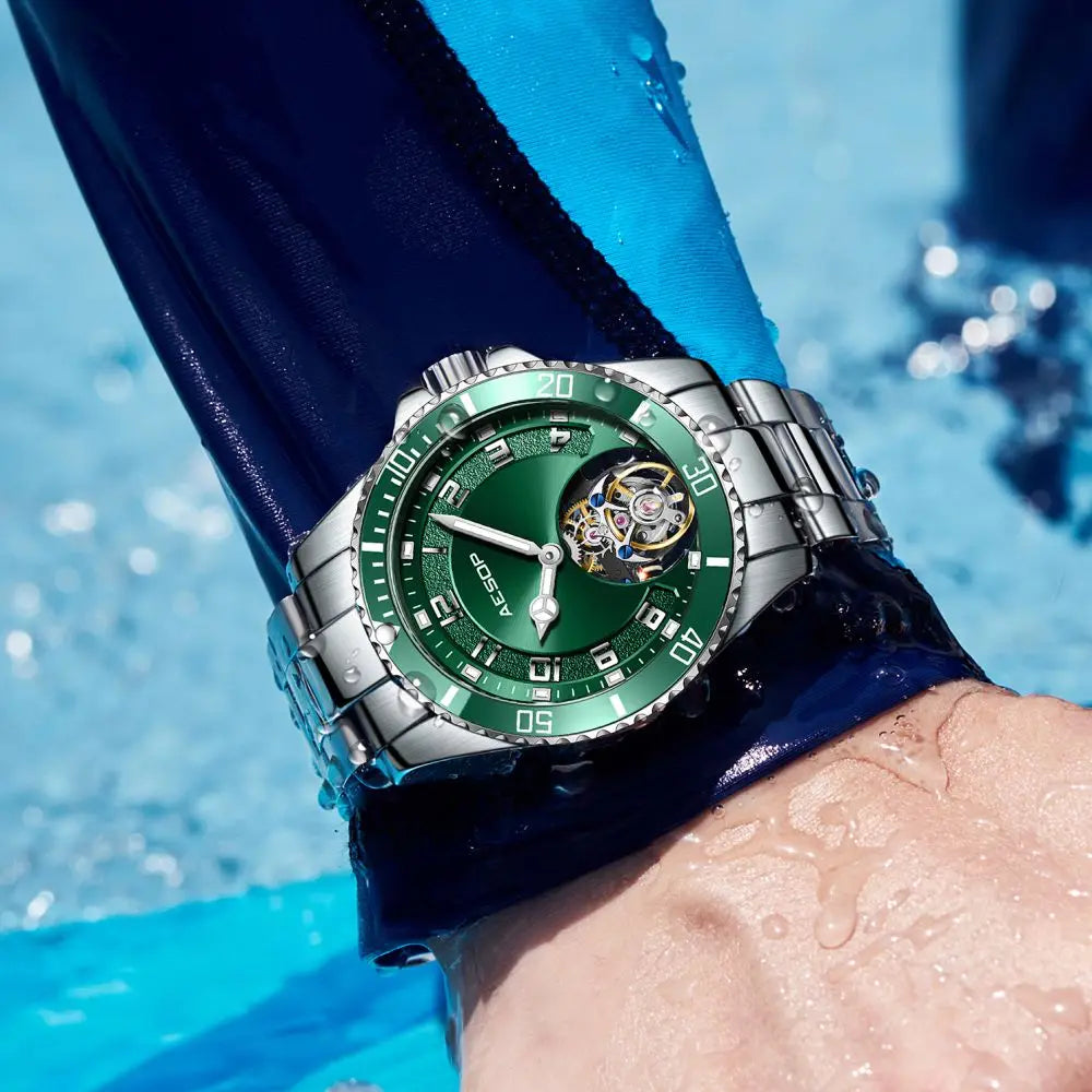AESOP RTS Tourbillon Diver Watch — 42mm, Sapphire Crystal, 3BAR