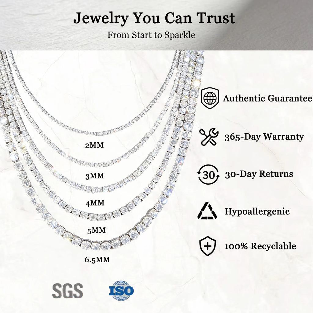 Lowest Price Moissanite Tennis Bracelet 2mm-6.5mm in Stock 925 Silver Men Women Hip Hop Bracelet VVS Moissanite Tennis Bracelet