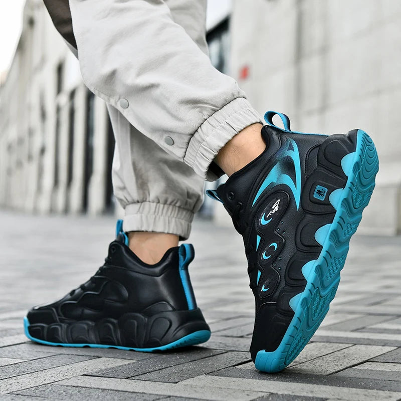 Big Size 39-52 Chunky Basketball Leather Sneakers