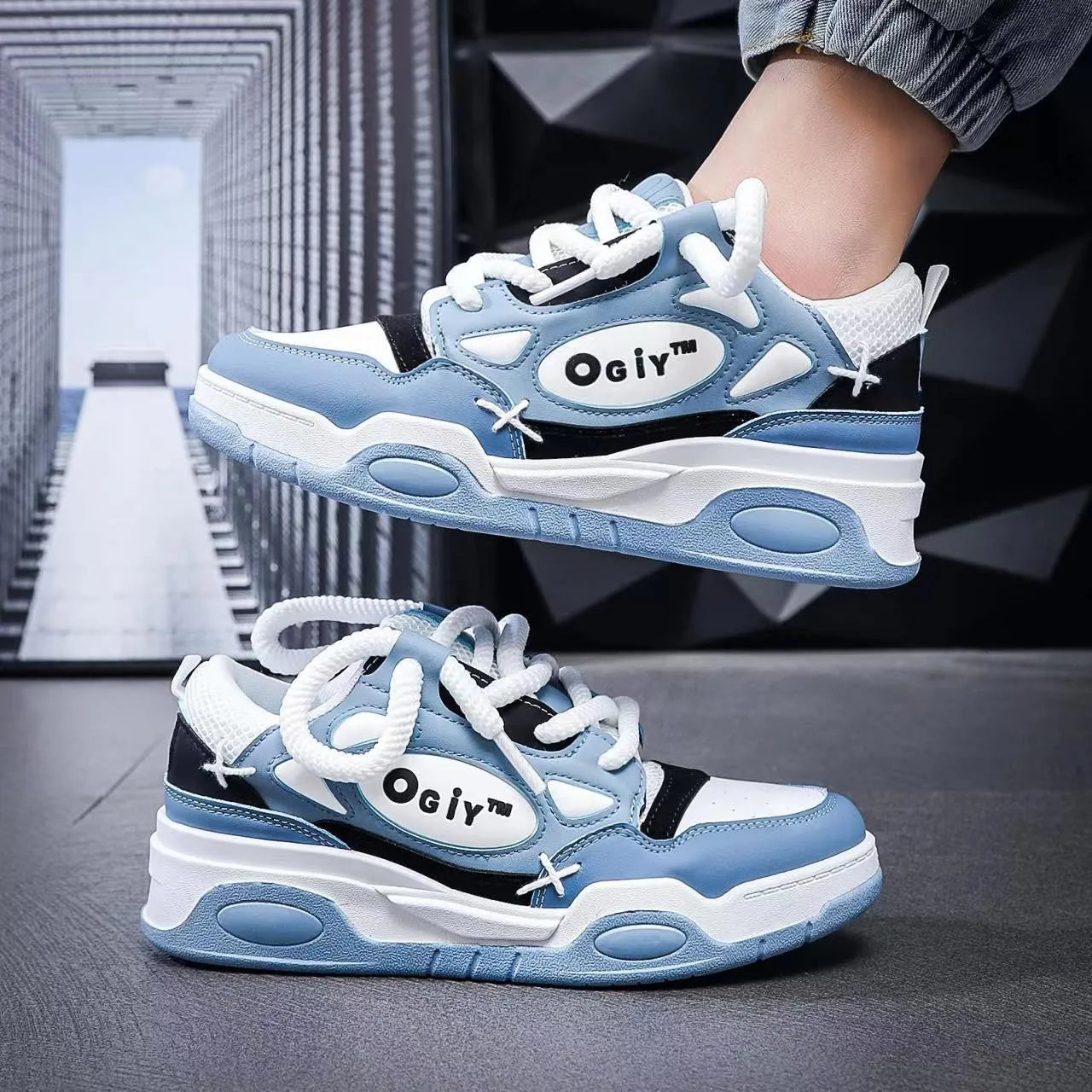Panda Height Increasing Thick Sole Board Shoes