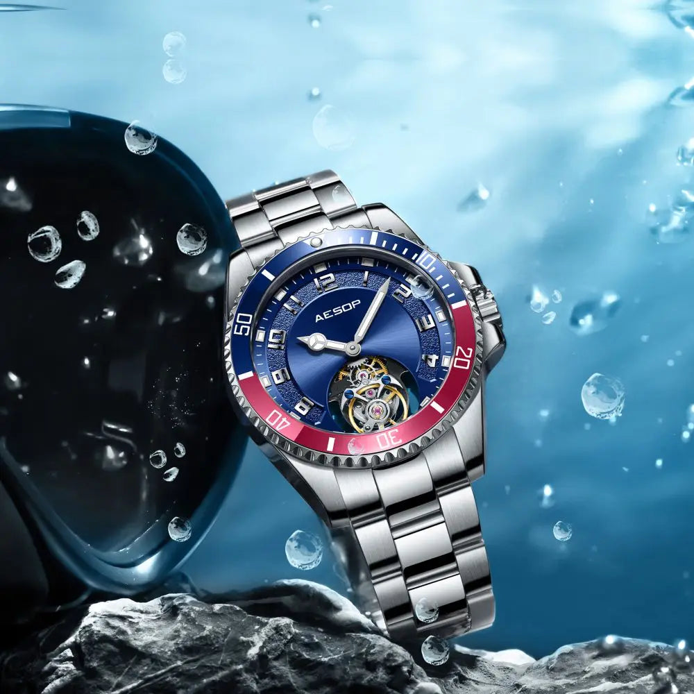 AESOP RTS Tourbillon Diver Watch — 42mm, Sapphire Crystal, 3BAR