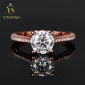 18k Gold Fashion Ring S925 Silver Promise Moissanite Rings Wedding Bands for Women halloween jewelry