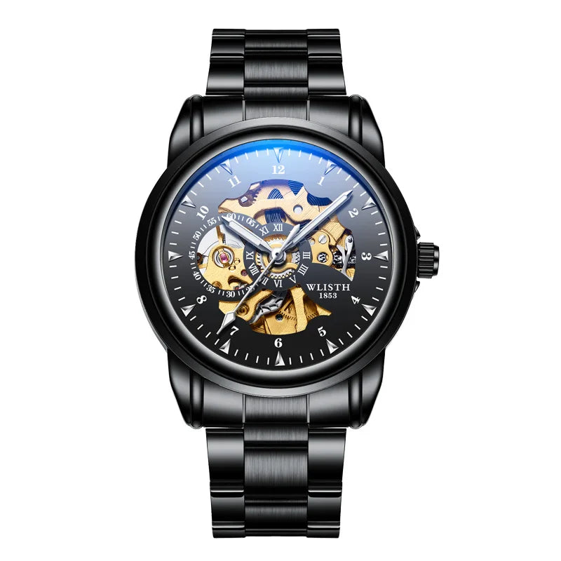 Men's Quartz Watch with Leather Strap — 40mm, Luminous, Folding Clasp