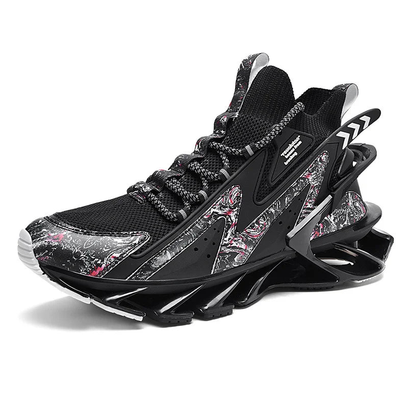 Big Size Blade Fly Woven High Top Sneakers