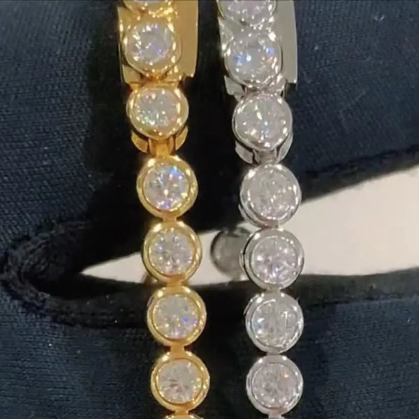 Bezel Moissanite Tennis Bracelet 925 Sterling Silver 3mm 4mm 5mm Trendy Hip Hop Jewelry Iced Out  Diamond Tennis Bracelets