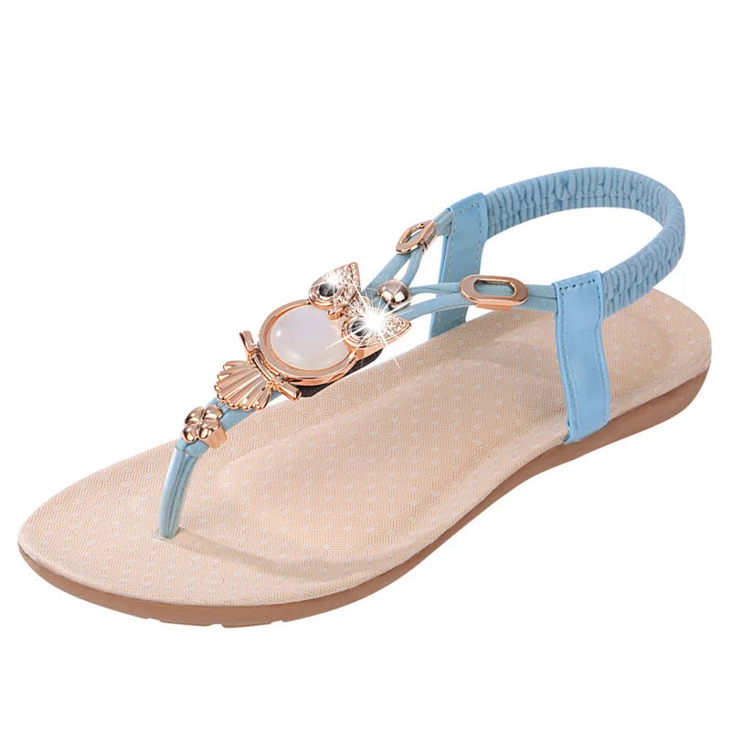 Fashion Sandals for Women Flat Summer Shoes Cartoon Owl Shoes Women's Sandals Sweet Brand Summer Footwear ZH2858