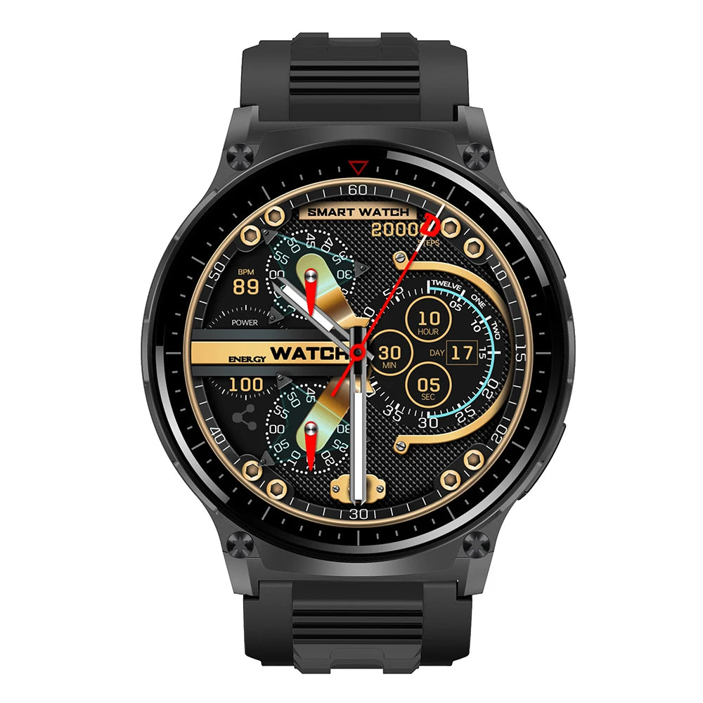2024 QW50 Outdoor Smart Watch 1.39inch BT Call  NFC Compass Flashlight Waterproof Health Monitoring  Sports Smartwatch for Men