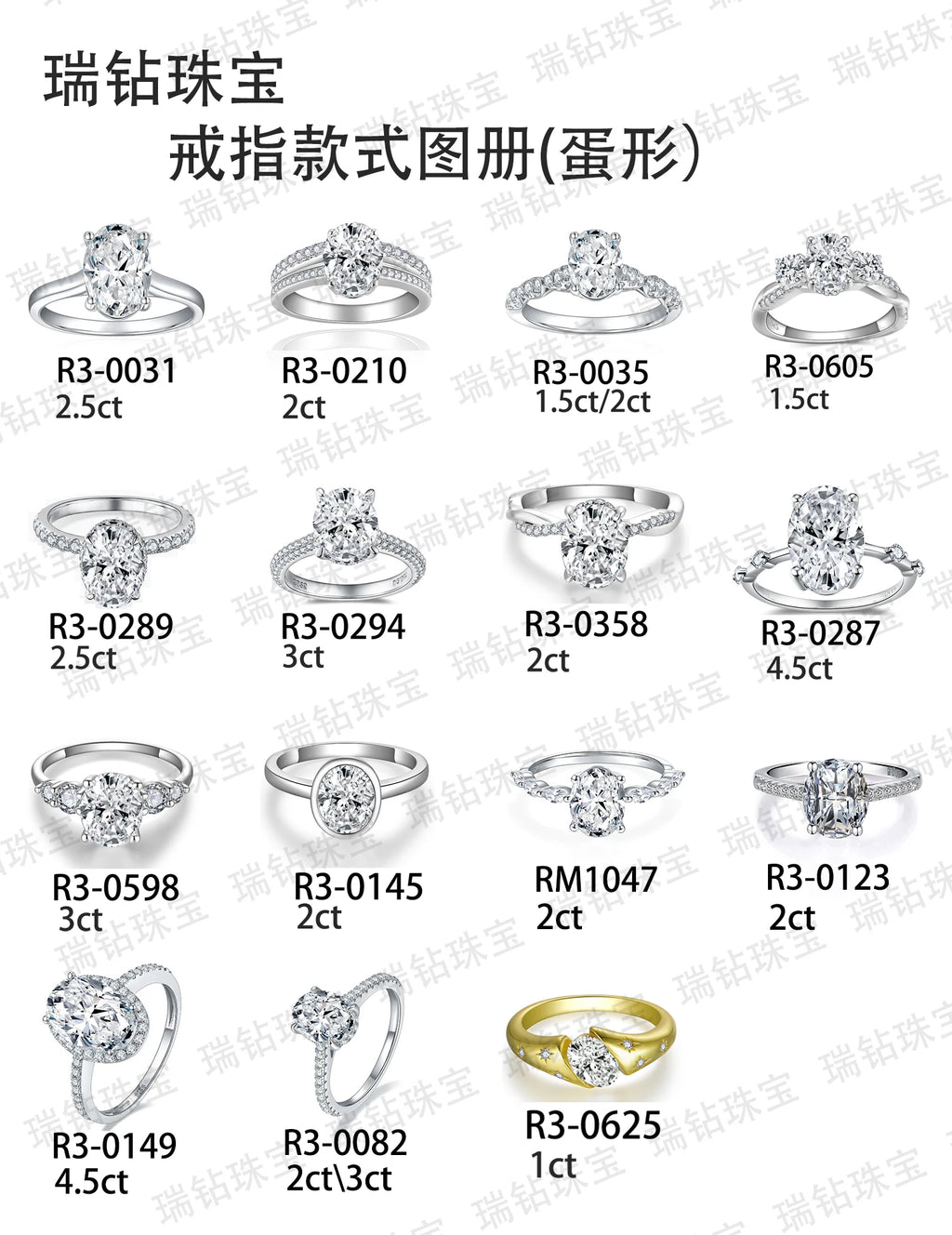 5CT Moissanite Ring New Design 925 Sterling Silver Jewelry Ring Round GRA Certified Round Brilliant Moissanite