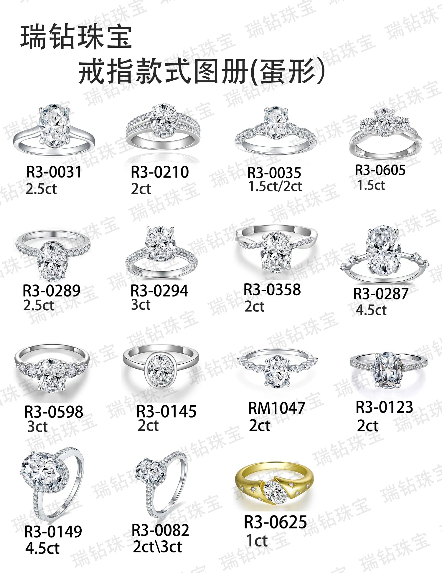 5CT Moissanite Ring New Design 925 Sterling Silver Jewelry Ring Round GRA Certified Round Brilliant Moissanite