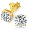 1CT Pass Diamond Test VVS Moissanite Jewelry GRA Certified Men Women Gifts 14K Gold Plated 925 Sterling Silver Halo Stud Earring