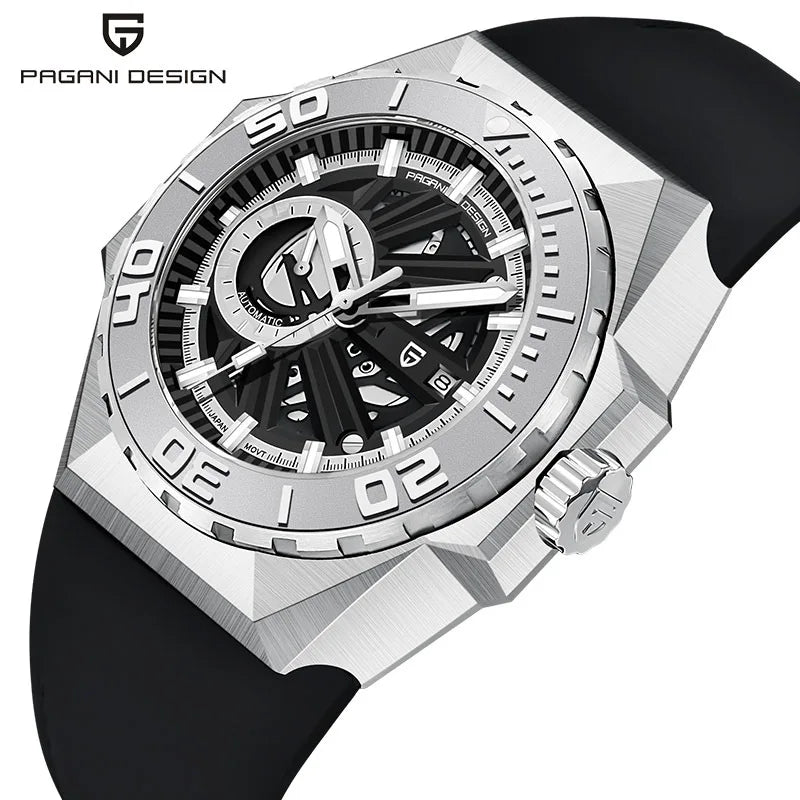 PAGANI DESIGN PD-YS007 Hollow Mechanical Watch — 47.5mm, Sapphire, 10BAR