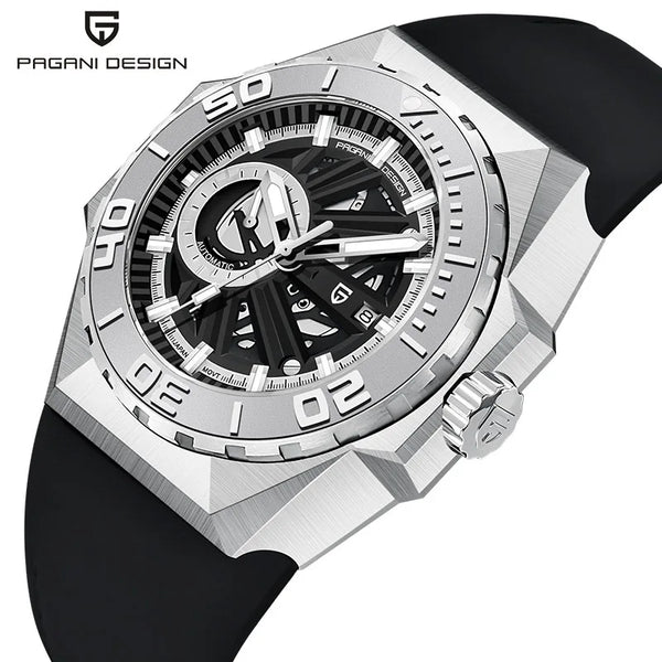 PAGANI DESIGN PD-YS007 Hollow Mechanical Watch — 47.5mm, Sapphire, 10BAR