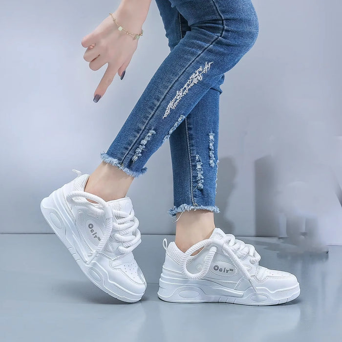 Panda Height Increasing Thick Sole Board Shoes
