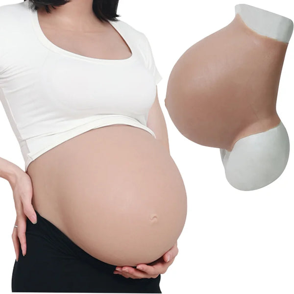 Drag Queen Silicone Realistic Artificial Belly Bend Pregnancy Real Skin Perfect Cosplay Gear Ladyboy Sissy Men
