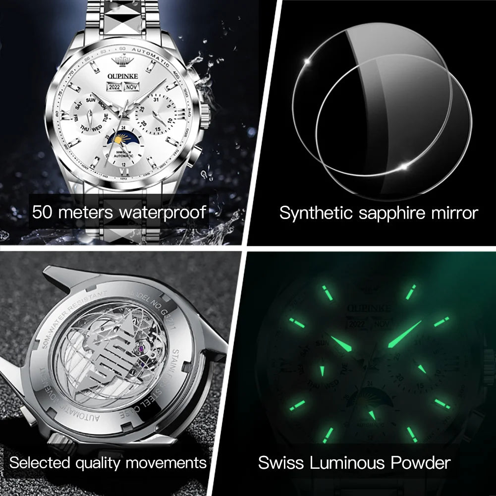 OUPINKE 3201 Tourbillon Automatic Watch — 40mm, Sapphire, Power Reserve
