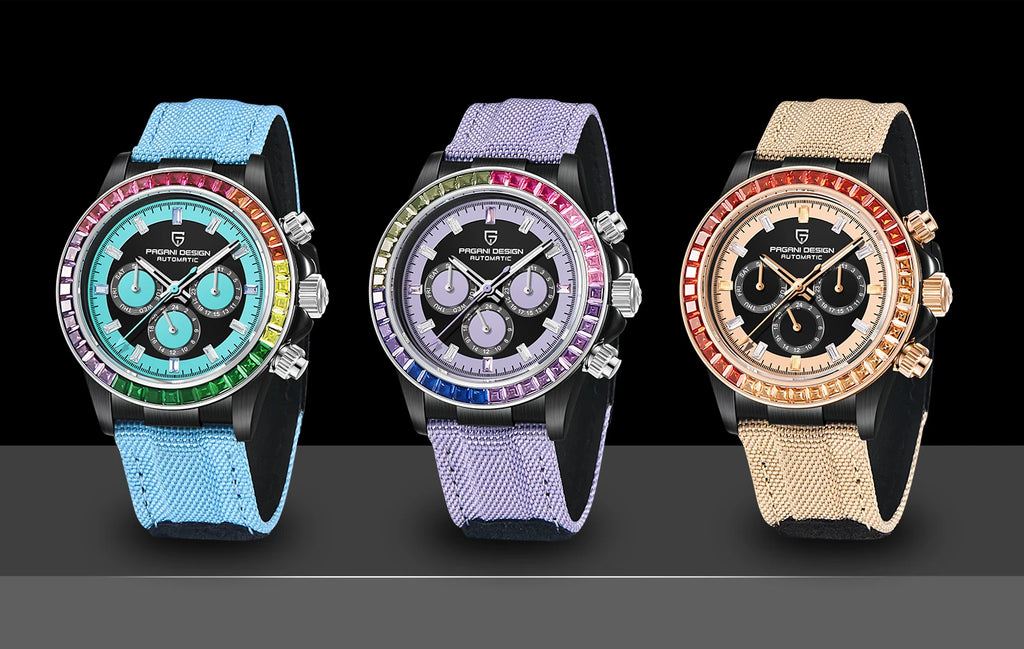 PAGANI DESIGN 1732 Automatic Watch — 30BAR, Sapphire, Leather or Nylon