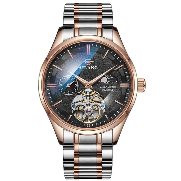 AILANG Tourbillon Automatic Watch — 41mm, Leather or Steel, 3BAR