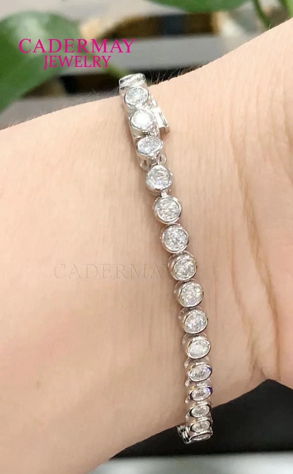 Bezel Moissanite Tennis Bracelet 925 Sterling Silver 3mm 4mm 5mm Trendy Hip Hop Jewelry Iced Out  Diamond Tennis Bracelets